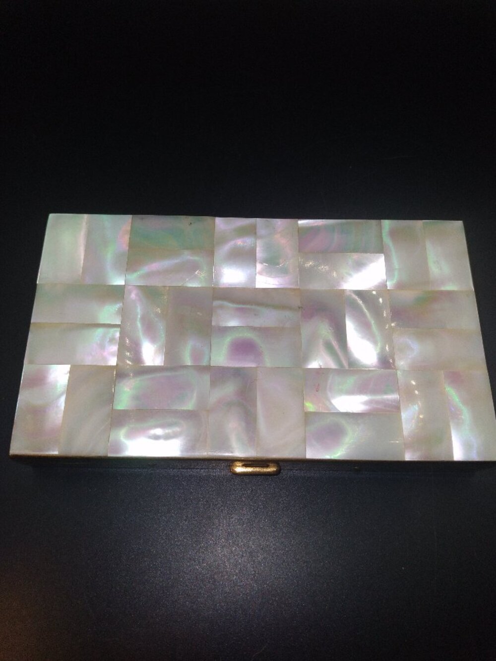 Vintage Mother of Pearl Compact Dance Purse Powder,Comb Mirror